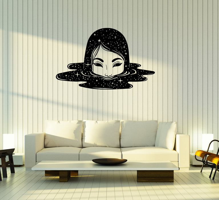 Wall Decal Girl Water Sky Fantasy Whirlpool Vinyl Sticker (ed2175)