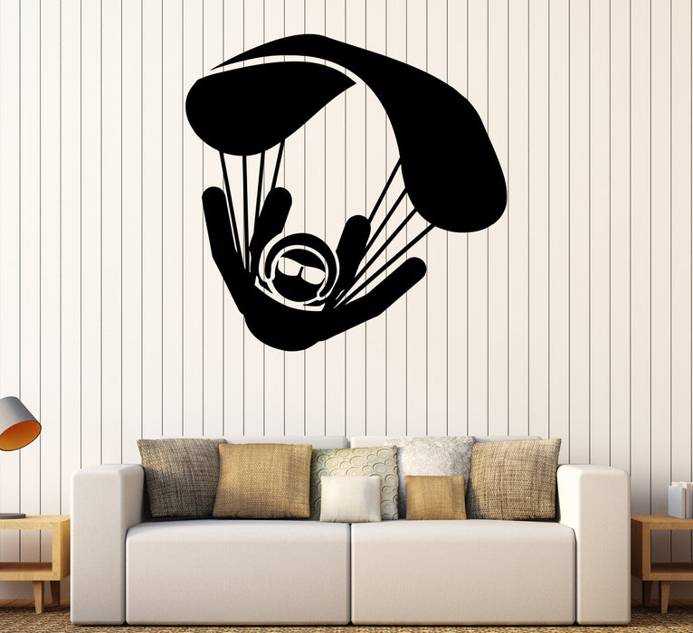 Wall Decal Skydiver Flight Extreme Sport Vinyl Sticker (ed2195)