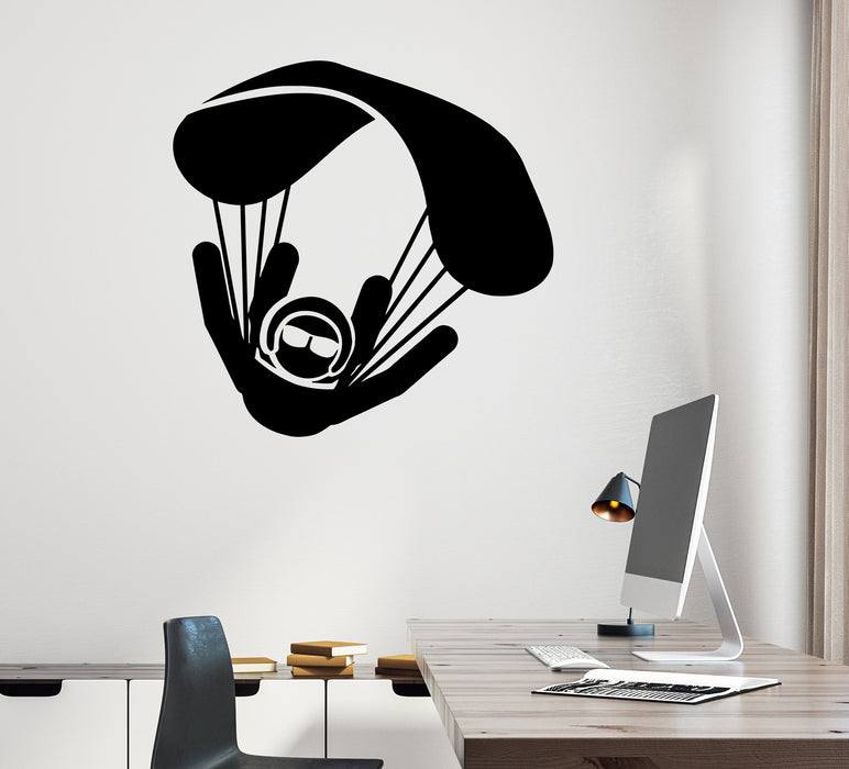 Wall Decal Skydiver Flight Extreme Sport Vinyl Sticker (ed2195)