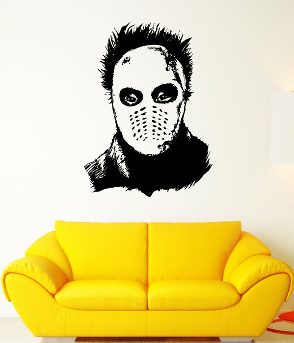 Wall Decal Mask Bandit Hooligan Maniac Street Robber Mural Vinyl Decal Unique Gift (ed366)