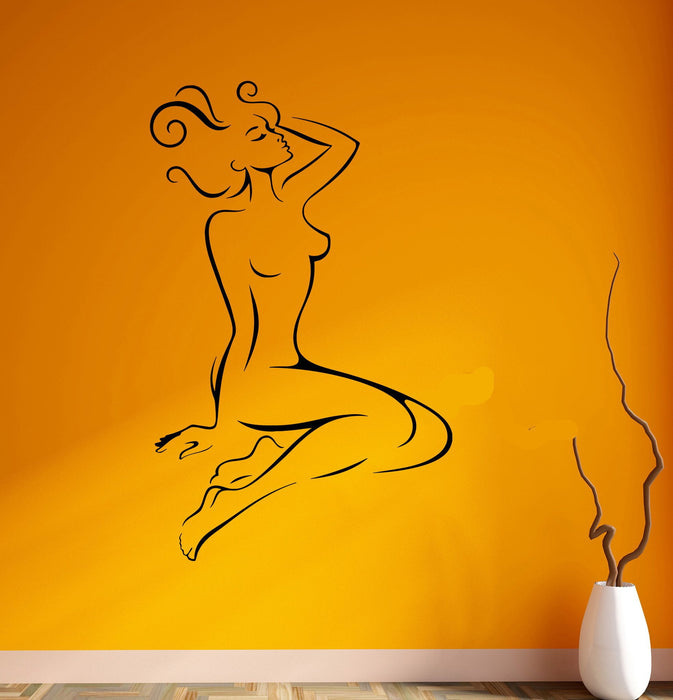 Wall Decal Sexy Girl Beautiful Naked Woman Fashion Model Vinyl Decal Unique Gift (ed374)