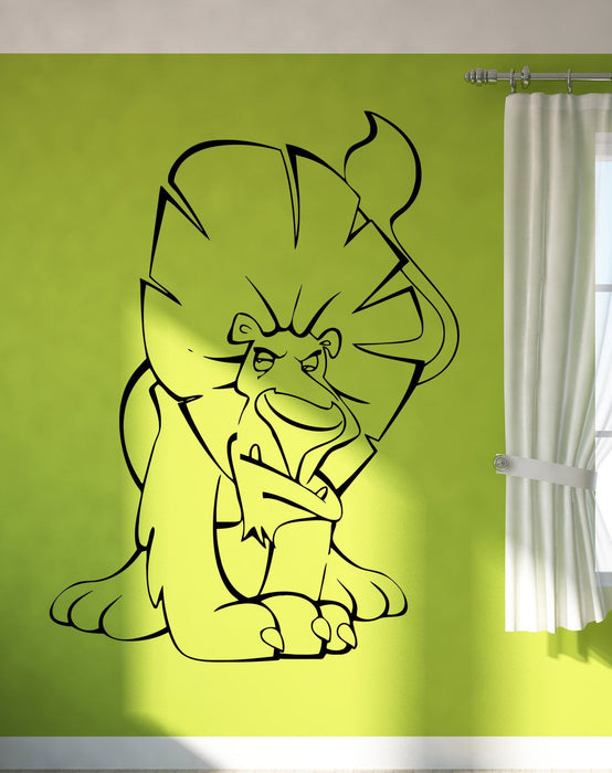 Wall Decal Lion King Cartoon Wild Cat Animal Emotion Mural Vinyl Decal Unique Gift (ed381)