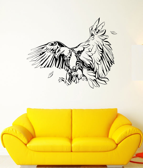 Wall Stickers Eagle Bird Predator Flap Flying Wings Hunter Vinyl Decal Unique Gift (ed406)