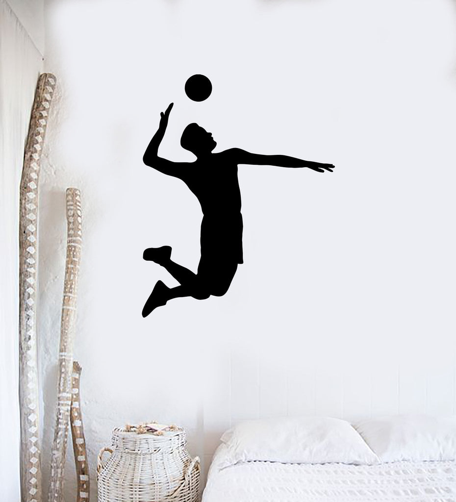 Vinyl Wall Decal Beach Volleyball Ball Sport Game Stickers Mural