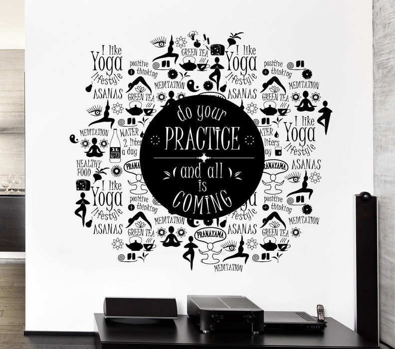 Wall Sticker Vinyl Decal Zen Meditation Yoga Poses Healthy Lifestyle Unique Gift (ed431)