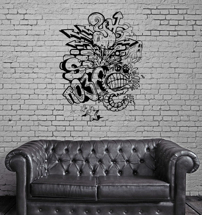 Wall Stickers Monster Ghost Graffiti Street Patterns Vinyl Decal Unique Gift (ed442)