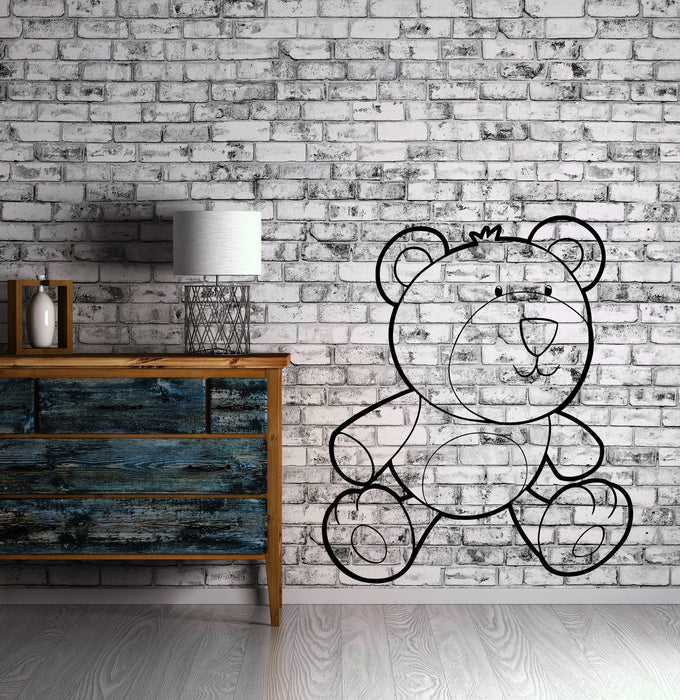 Wall Stickers Jolly Bear Animal Children Funny Kids Room Vinyl Decal Unique Gift (ed449)