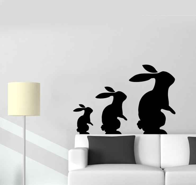 Rabbits Hares Toys Animals Play Friendship Decal Wall Vinyl Sticker Unique Gift (ed462)