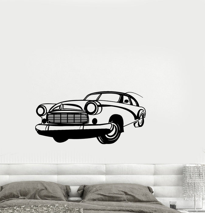 Wall Sticker Vintage Car Road Path Race Speed Vinyl Decal Unique Gift (ed509)