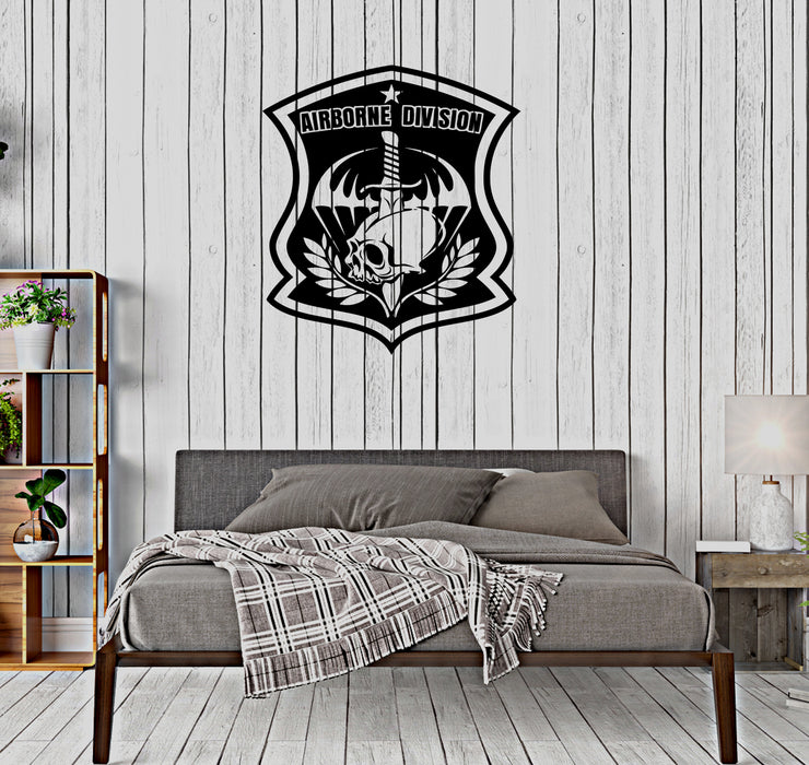 Wall Vinyl Sticker Decal Airborne Division Military Aircraft Flight Army Unique Gift (ed510)