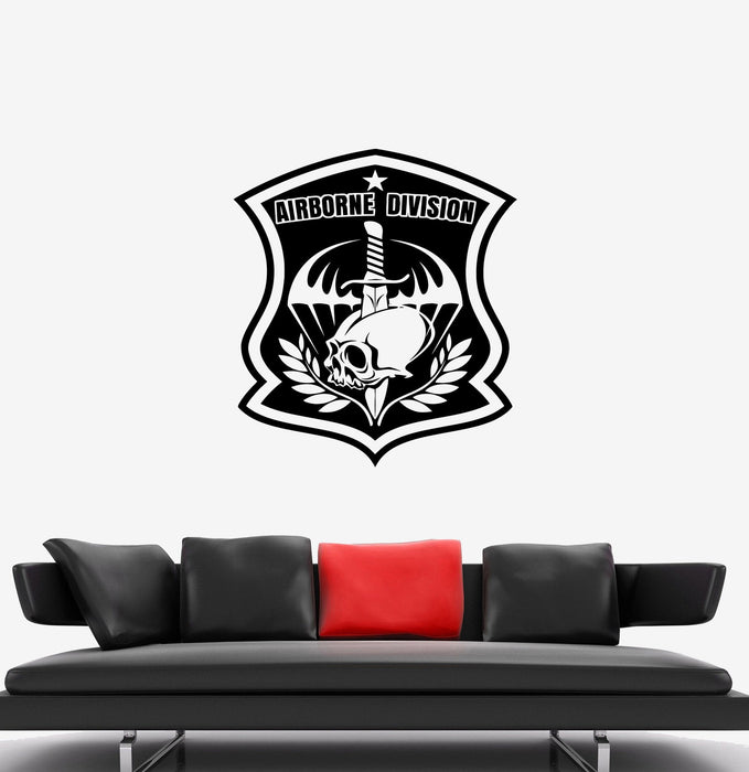Wall Vinyl Sticker Decal Airborne Division Military Aircraft Flight Army Unique Gift (ed510)