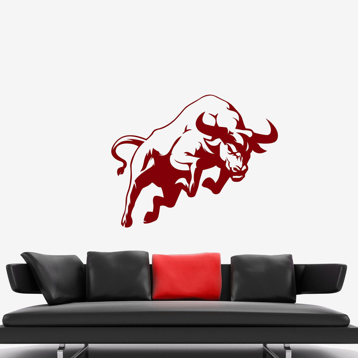 Wall Stickers Red Bull Strength Courage Animal Decor Extreme Vinyl Dec —  Wallstickers4you