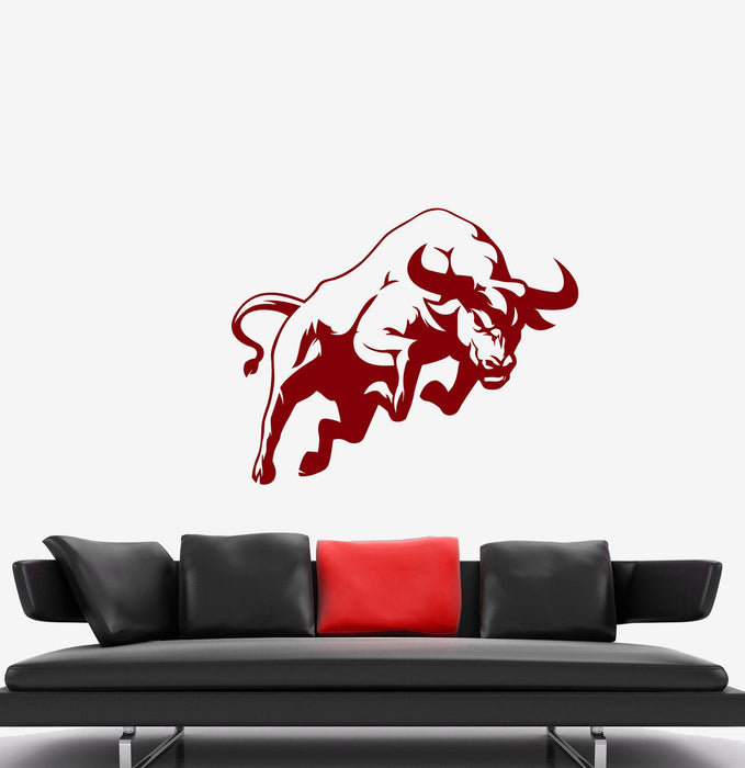 Wall Stickers Red Bull Strength Courage Animal Decor Extreme Vinyl Decal Unique Gift (ed528)
