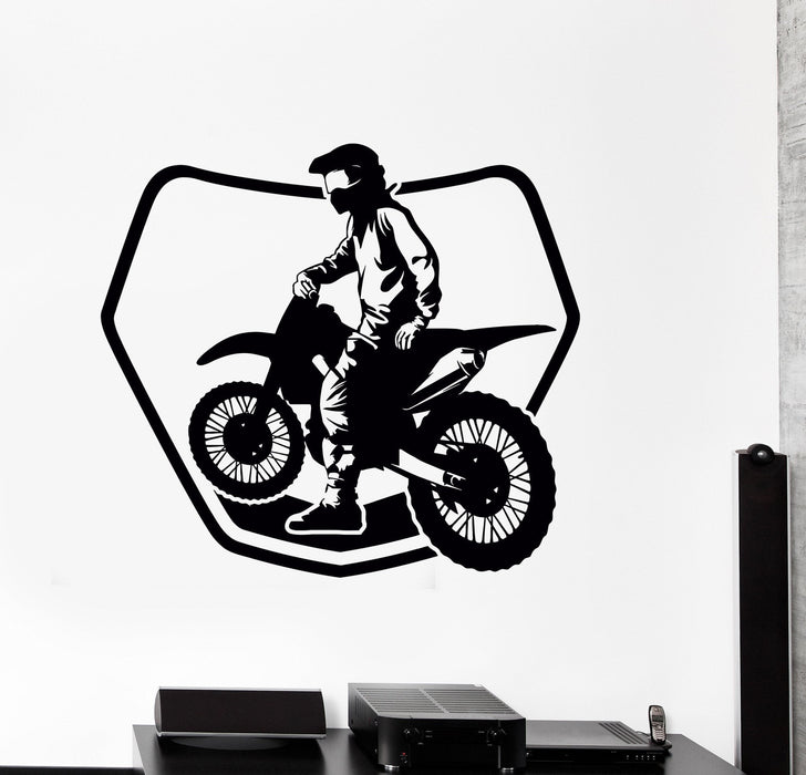 Wall Sticker Bike Biker Drive Speed Race Track Motorcycle Vinyl Decal Unique Gift (ed529)