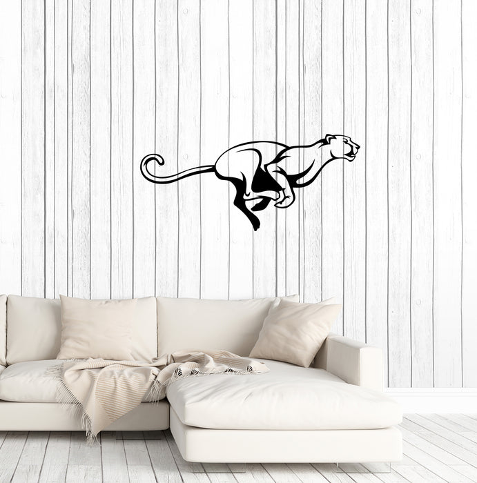 Wall Vinyl Sticker Panther Jaguar Predator Cheetah Speed Running Attack Unique Gift (ed531)