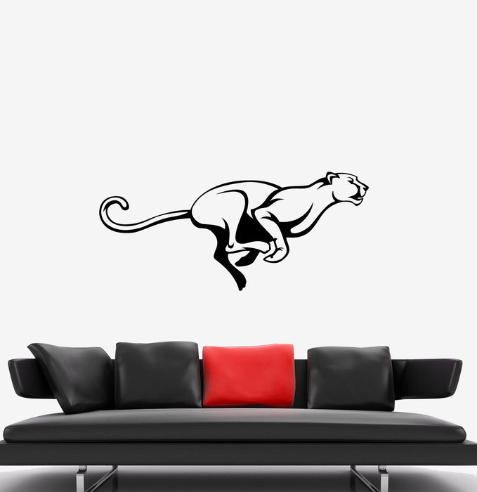 Wall Vinyl Sticker Panther Jaguar Predator Cheetah Speed Running Attack Unique Gift (ed531)