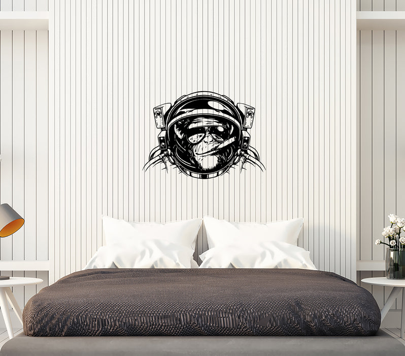 Wall Stickers Monkey Astronaut Space Helmet Diving Decor Vinyl Decal Unique Gift (ed533)