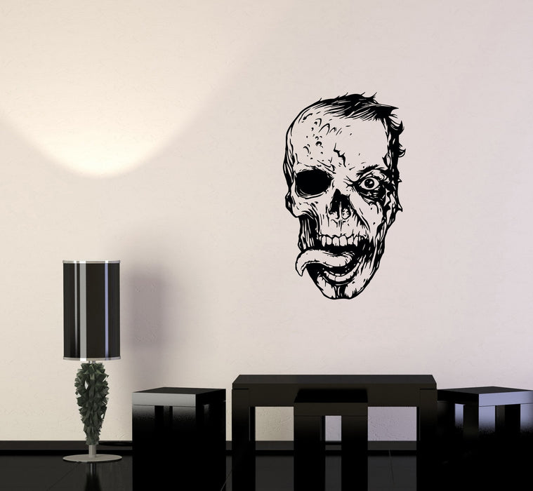 Wall Stickers Zombie Head Monster Decor Skull Death Fantasy Vinyl Decal Unique Gift (ed534)