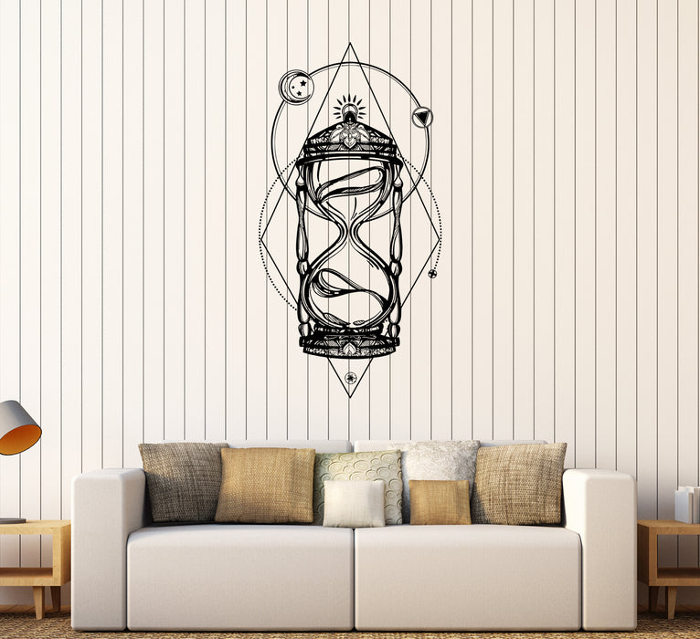 Wall Sticker Vinyl Decal Hourglass Pattern Symbols Time Day Night Moon Unique Gift (ed559)