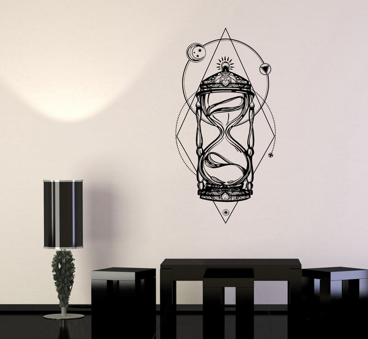 Wall Sticker Vinyl Decal Hourglass Pattern Symbols Time Day Night Moon Unique Gift (ed559)