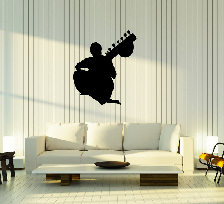 Vinyl Decal Music Guitar Guitarist Musical Instrument Decor Wall Sticker Unique Gift (ed560)