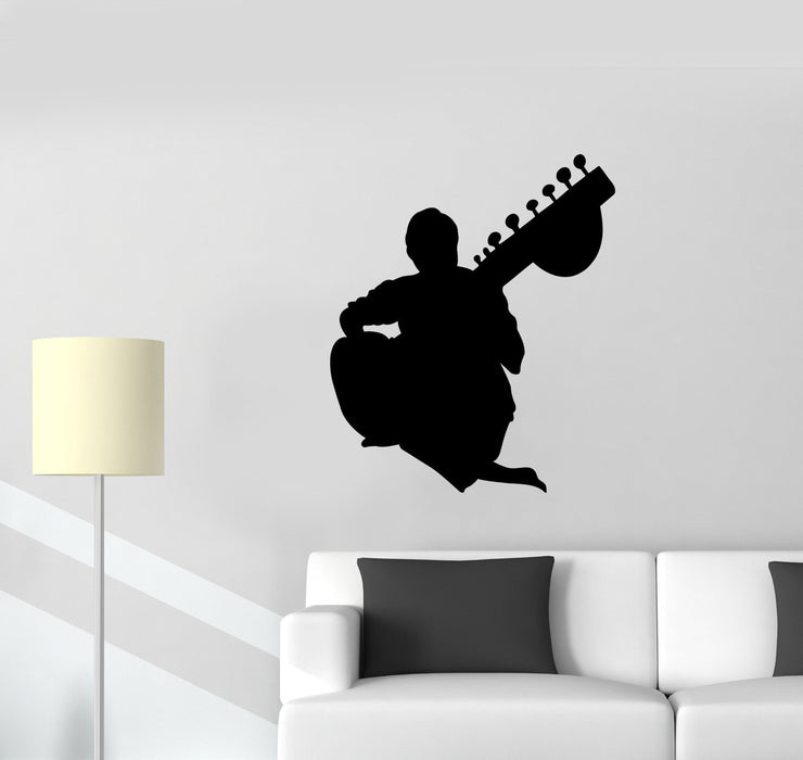 Vinyl Decal Music Guitar Guitarist Musical Instrument Decor Wall Sticker Unique Gift (ed560)