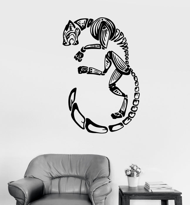 Wall Decal Cat Skeleton Dance Pattern Character Pet Vinyl Sticker Unique Gift (ed570)