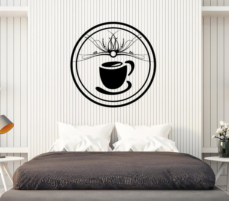 Wall Decal Pattern Coffee Cup Tae Kitchen Vinyl Sticker Unique Gift (ed576)