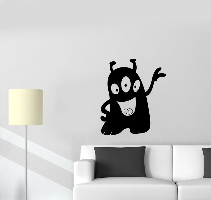 Wall Decal Funny Cartoon Monster Children's Room Vinyl Sticker Unique Gift (ed578)