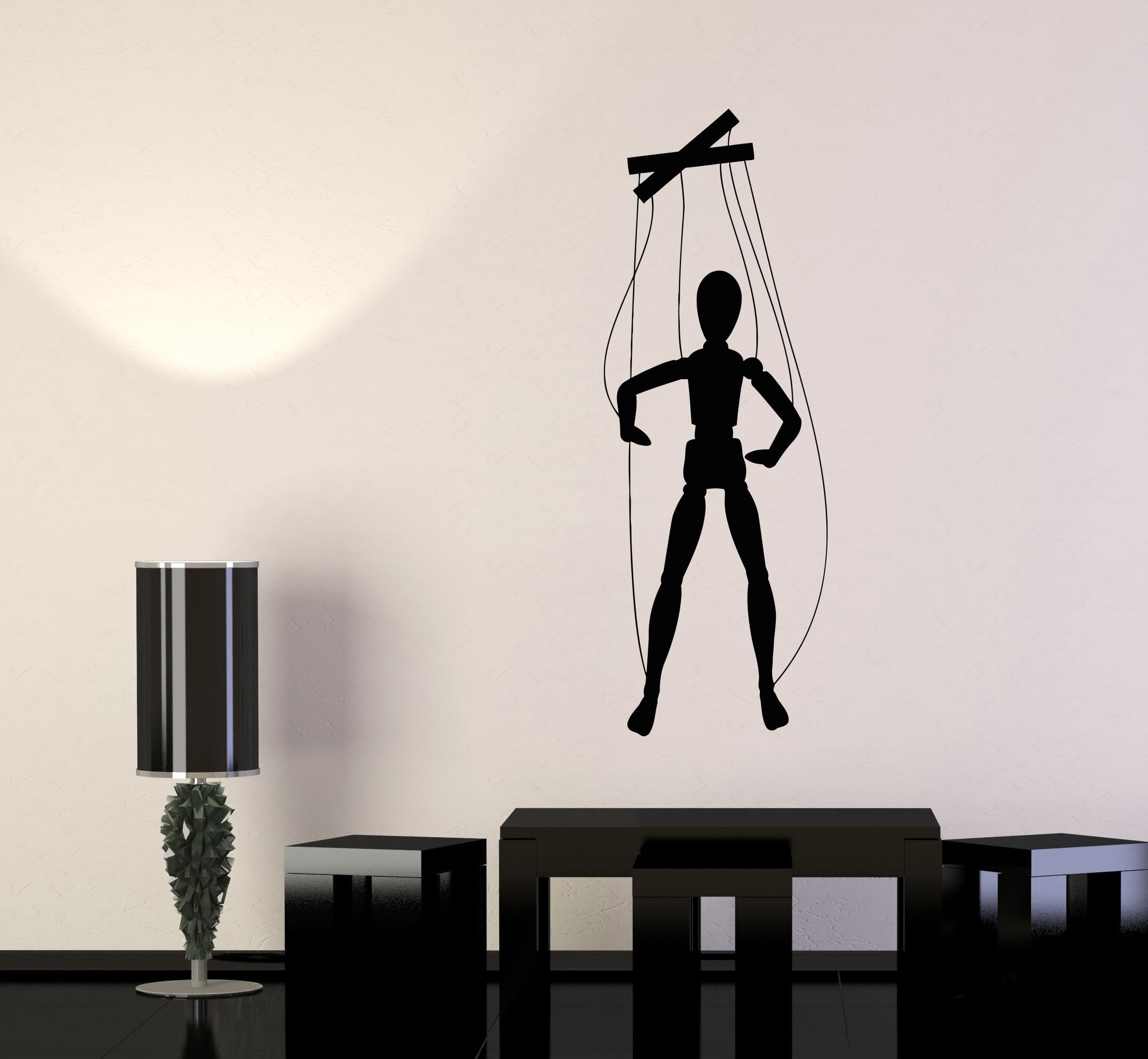 Wall Decal Doll Toy Puppet For Children Silhouettes Vinyl Sticker Uniq ...