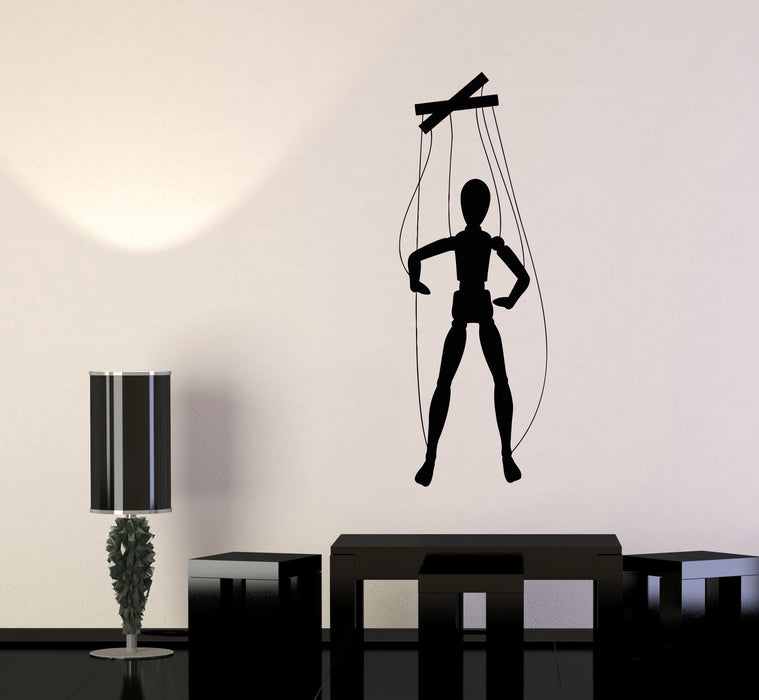 Wall Decal Doll Toy Puppet For Children Silhouettes Vinyl Sticker Unique Gift(ed582)