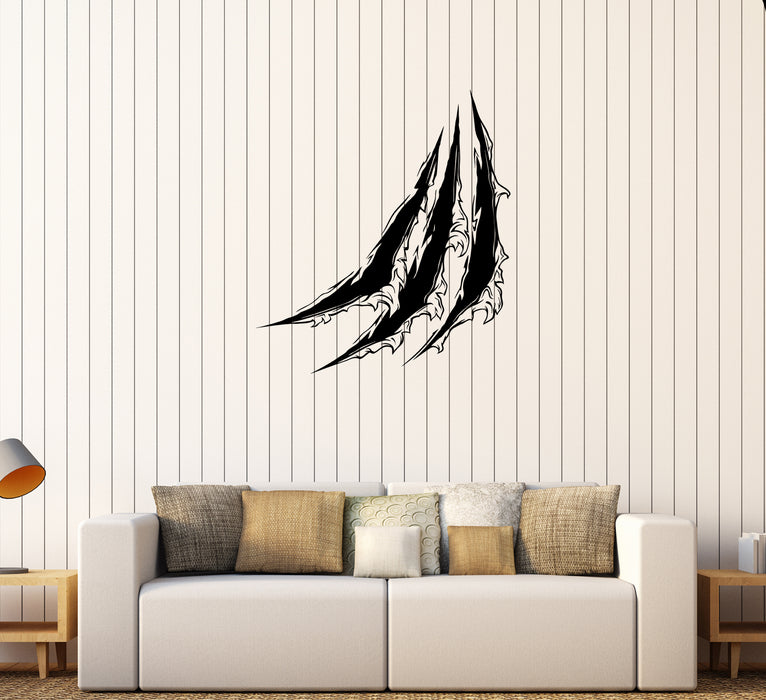 Wall Decal Scratches Pattern Claws Track Seam Vinyl Sticker Unique Gift (ed599)