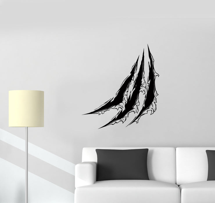 Wall Decal Scratches Pattern Claws Track Seam Vinyl Sticker Unique Gift (ed599)