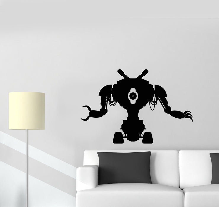 Wall Decal Robot Toy Machine Engineering Electronics Mechanics Vinyl Sticker Unique Gift (ed631)