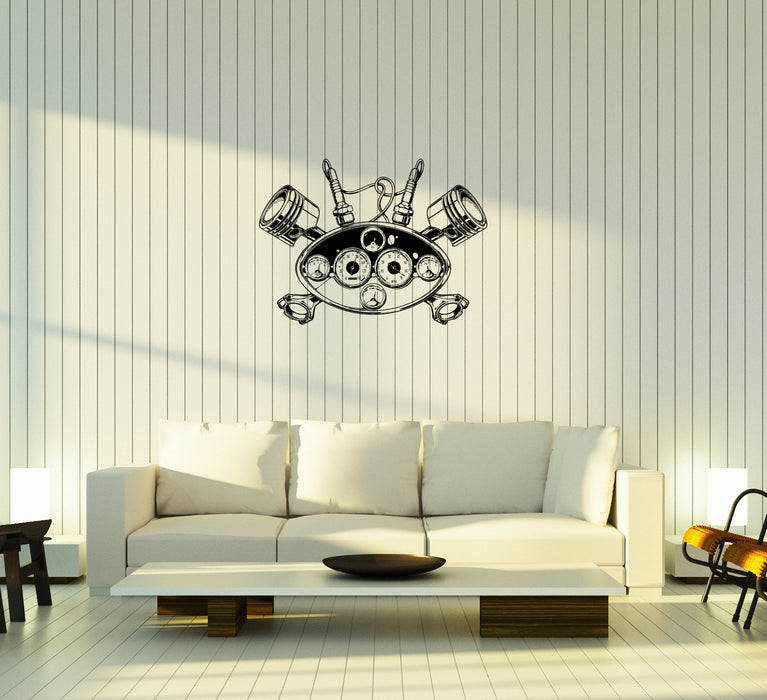 Wall Decal Speedometer Speed Motor Power Arrow Hood Car Engine Vinyl Sticker Unique Gift (ed638)