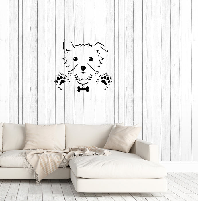 Wall Decal Puppy Dog Baby Animal Toy Pet Vinyl Sticker Unique Gift (ed649)