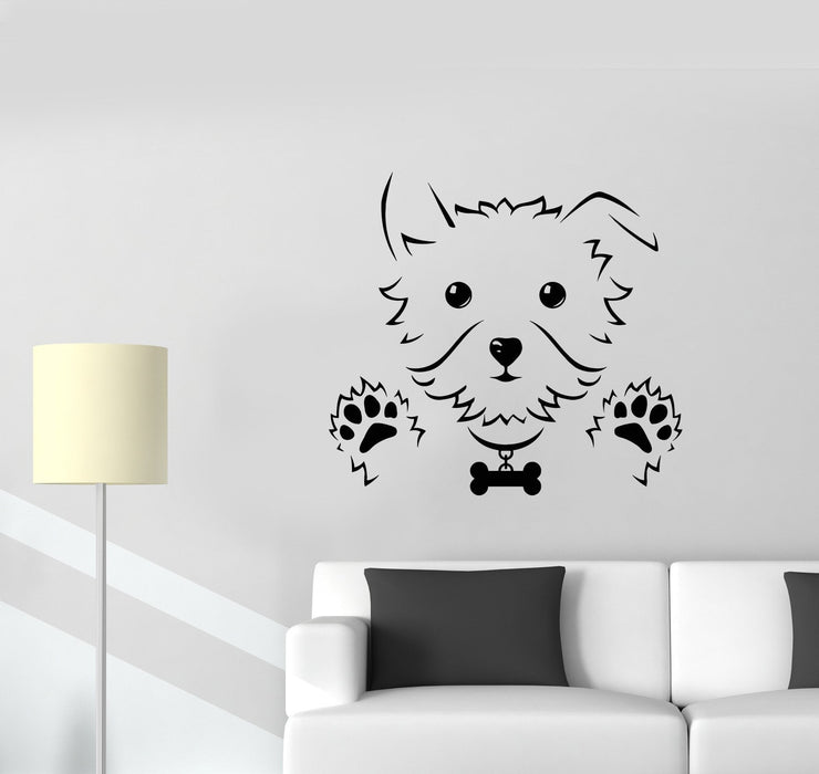 Wall Decal Puppy Dog Baby Animal Toy Pet Vinyl Sticker Unique Gift (ed649)