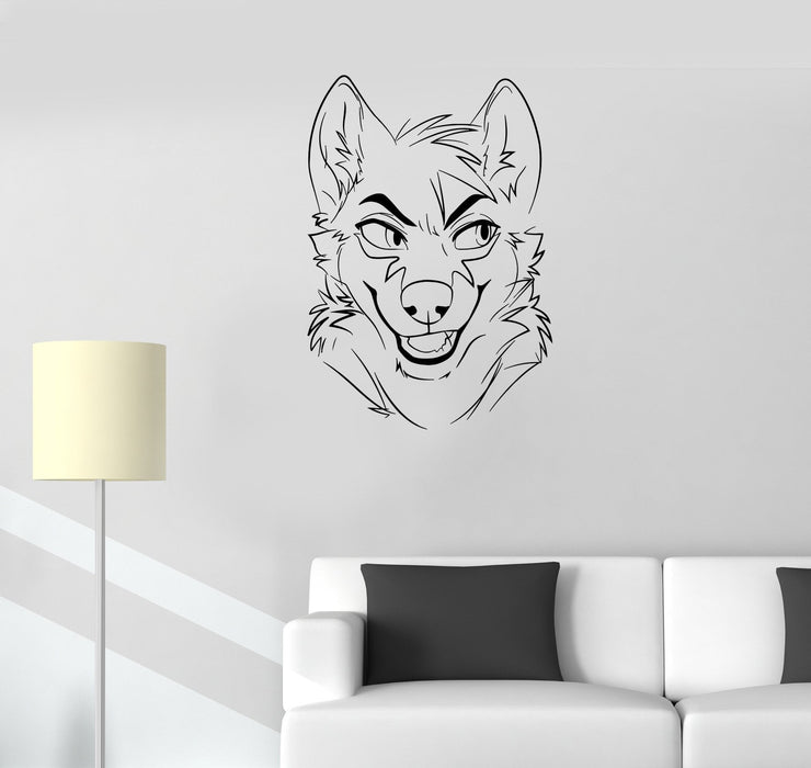 Wall Decal Animal Fox Sly Head Mimicry Face Vinyl Sticker Unique Gift (ed677)