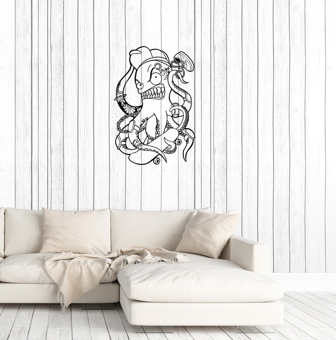 Wall Decal Animal Octopus Hip Hop Ocean Sea Vinyl Sticker Unique Gift (ed679)