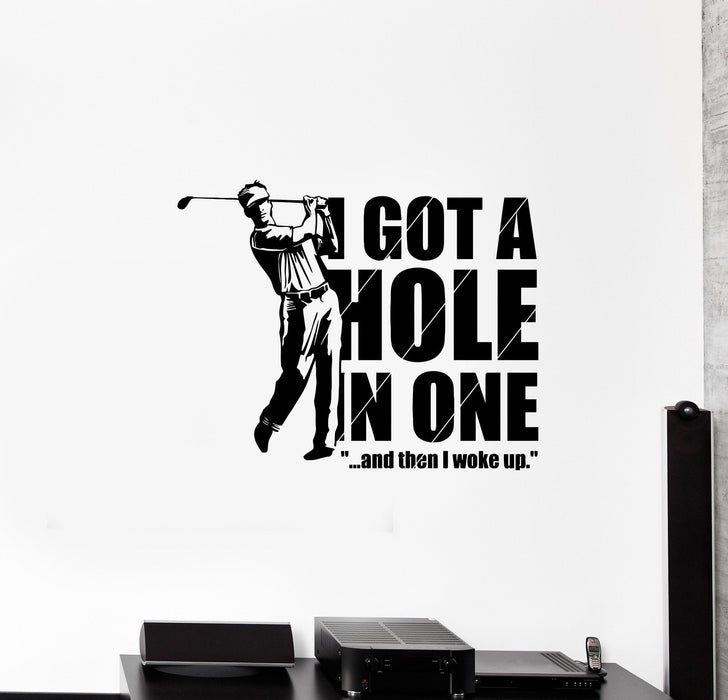 Wall Decal Sports Golf Player Game Recreation Vinyl Sticker Unique Gift (ed688)
