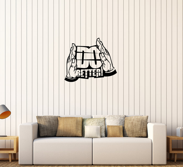 Наклейка на стену Do Better Motivation Hand Lettering Виниловая наклейка Уникальный подарок (ed696)