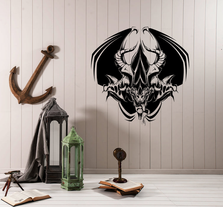 Wall Decal Demon Monster Dragon Devil Venom Winged Vinyl Sticker Unique Gift (ed701)