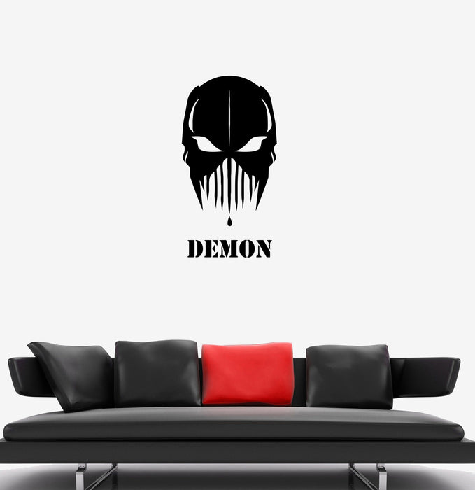 Wall Decal Demon Mask Monster Killer Maniac Vinyl Sticker Unique Gift (ed703)