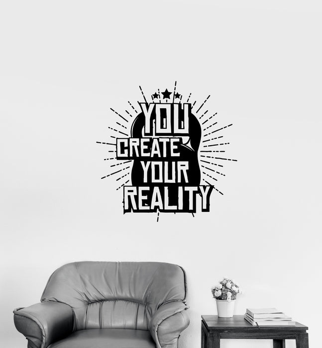 Наклейка на стену Мотивация Спортивные тренировки Фитнес тренажерный зал Виниловая наклейка Уникальный подарок (ed726)