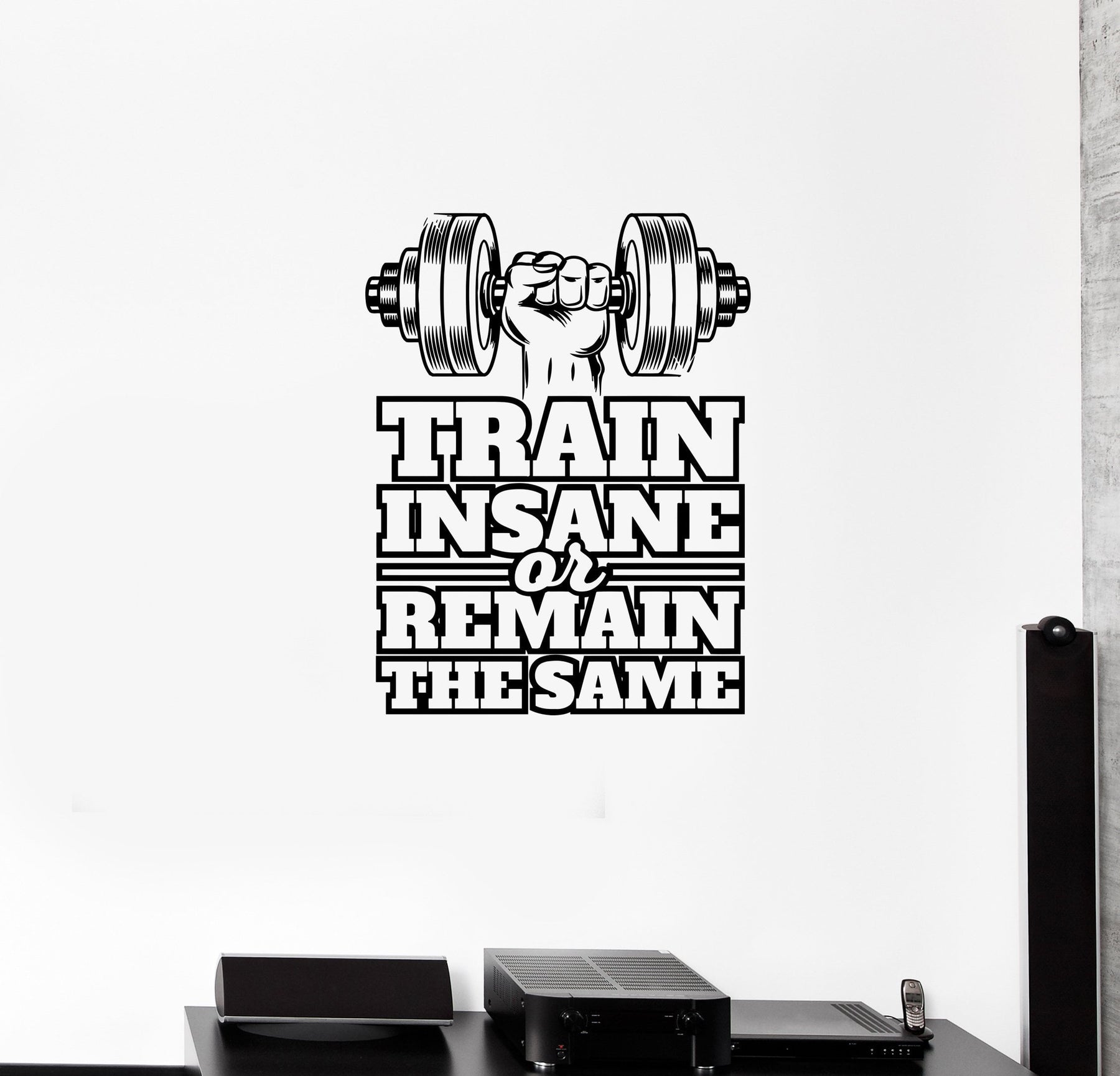 Wall Decal Sports Fitness Training Dumbbell Motivation Crossfit Vinyl —  Wallstickers4you