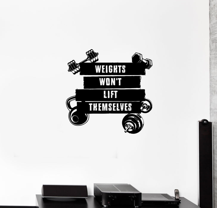 Wall Decal Sports Fitness Training Motivation CrossFit Gym Vinyl Sticker Unique Gift (ed729)