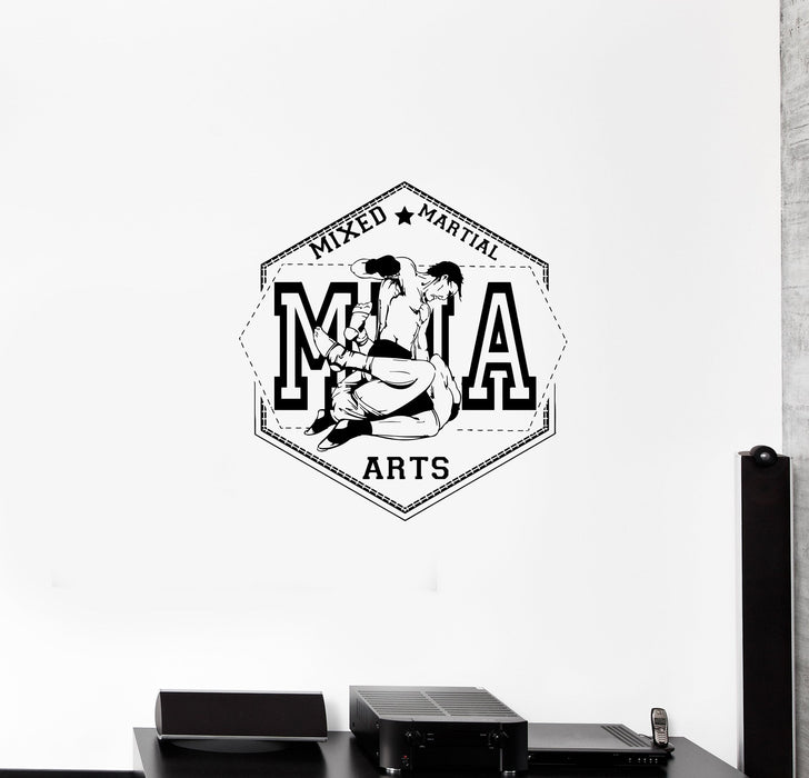 Wall Decal Sport Training Ring MMA Fighting Martial Arts Vinyl Sticker Unique Gift (ed731)