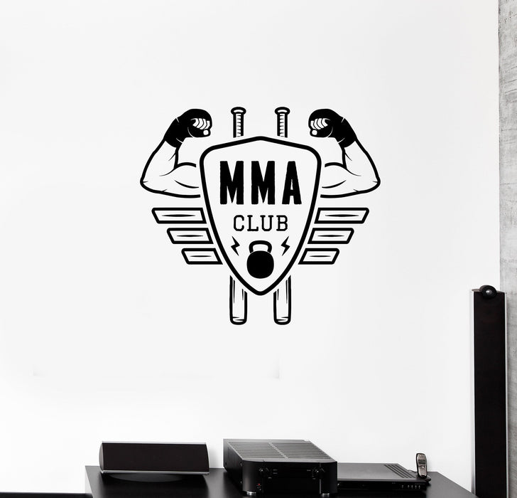 Wall Decal MMA Club Fitness Center Fight Boxing Sports Martial Arts Vinyl Sticker Unique Gift (ed734)