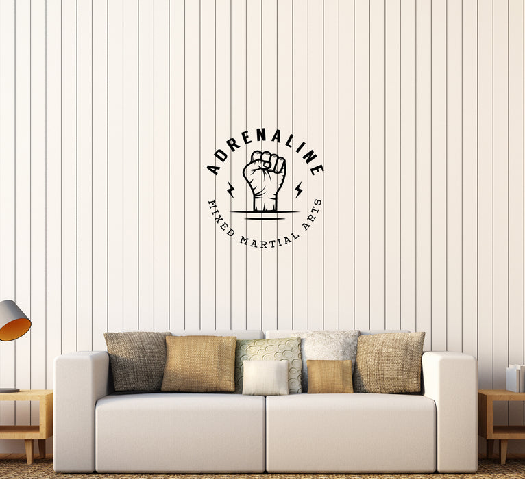 Wall Decal Fist Extreme Sports Mixed Martial Arts Fight Club MMA Vinyl Sticker Unique Gift (ed735)