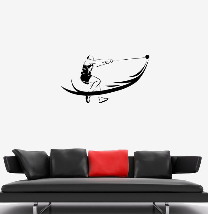 Wall Decal Sports Competitions Athletics Hammer Throwing Athlete Vinyl Sticker Unique Gift (ed774)